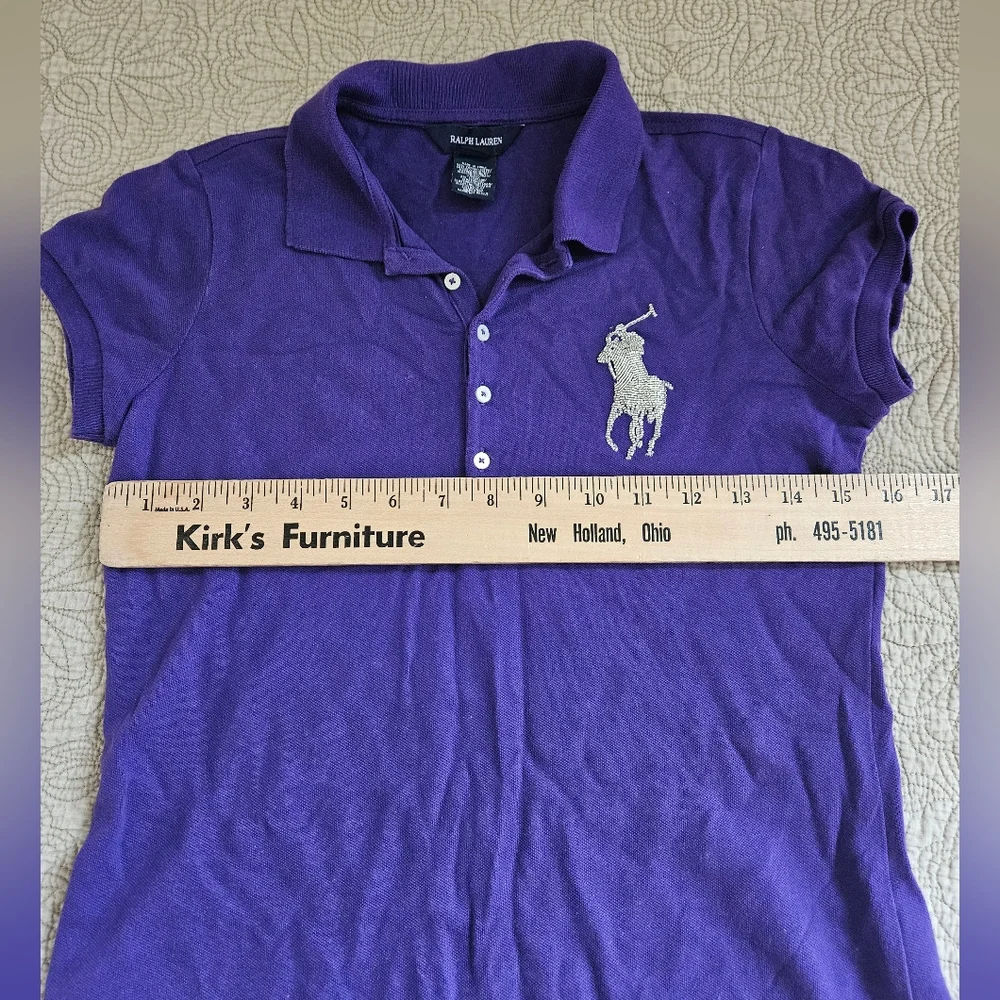 Ralph Lauren girls purple polo shirt XL(16)